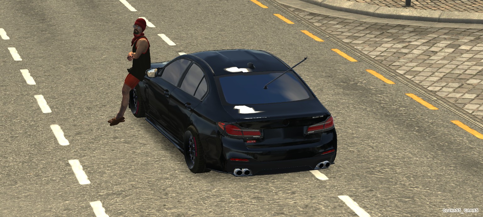 BMW Black Custom rear view