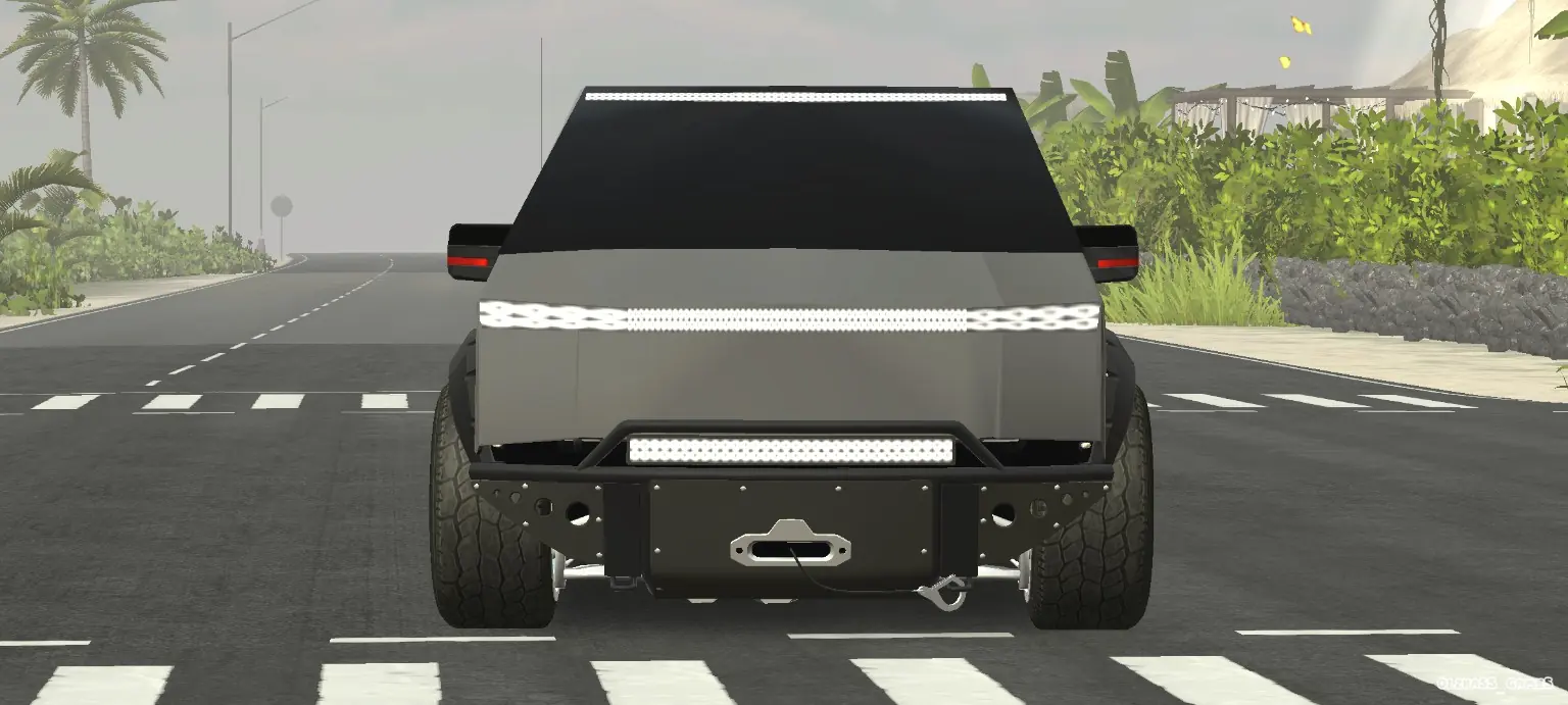 Tesla Cybertruck Black Custom front view
