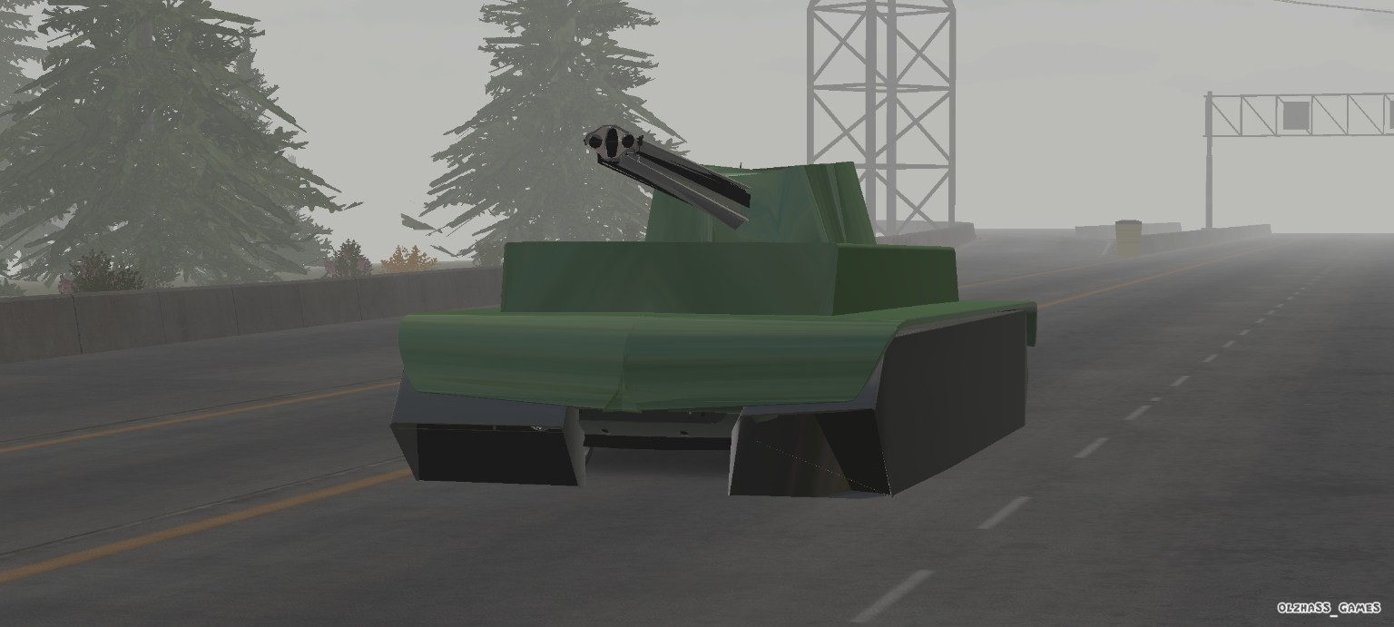 Custom Military Tank front view