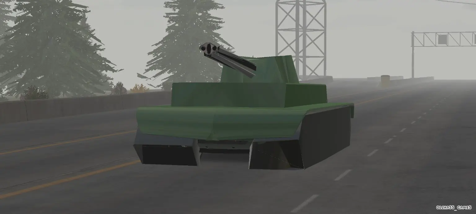 Custom Military Tank front view
