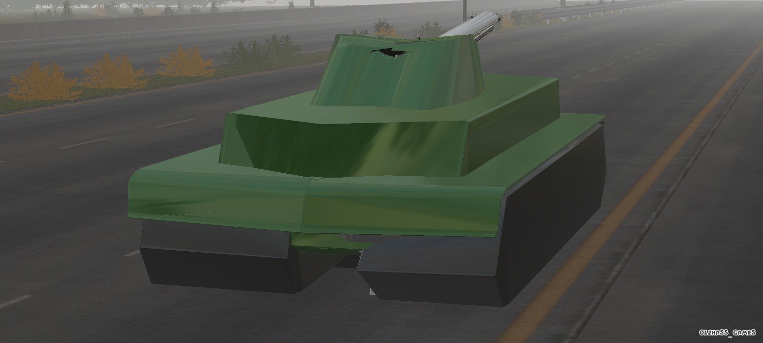 Custom Military Tank rear view