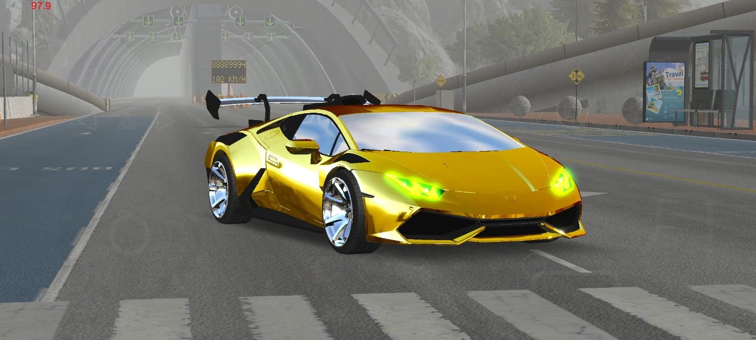 Gold Lamborghini front view