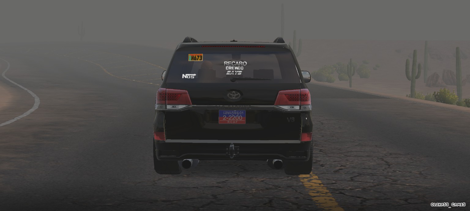 Land Cruiser V8 rear view from center