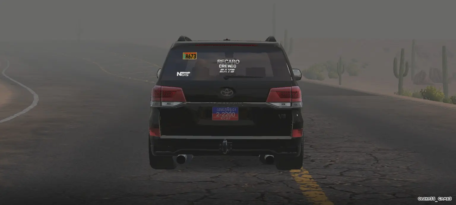 Land Cruiser V8 rear view from center