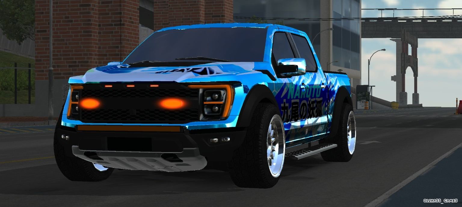 Naruto Blue Custom Pickup front three-quarter view