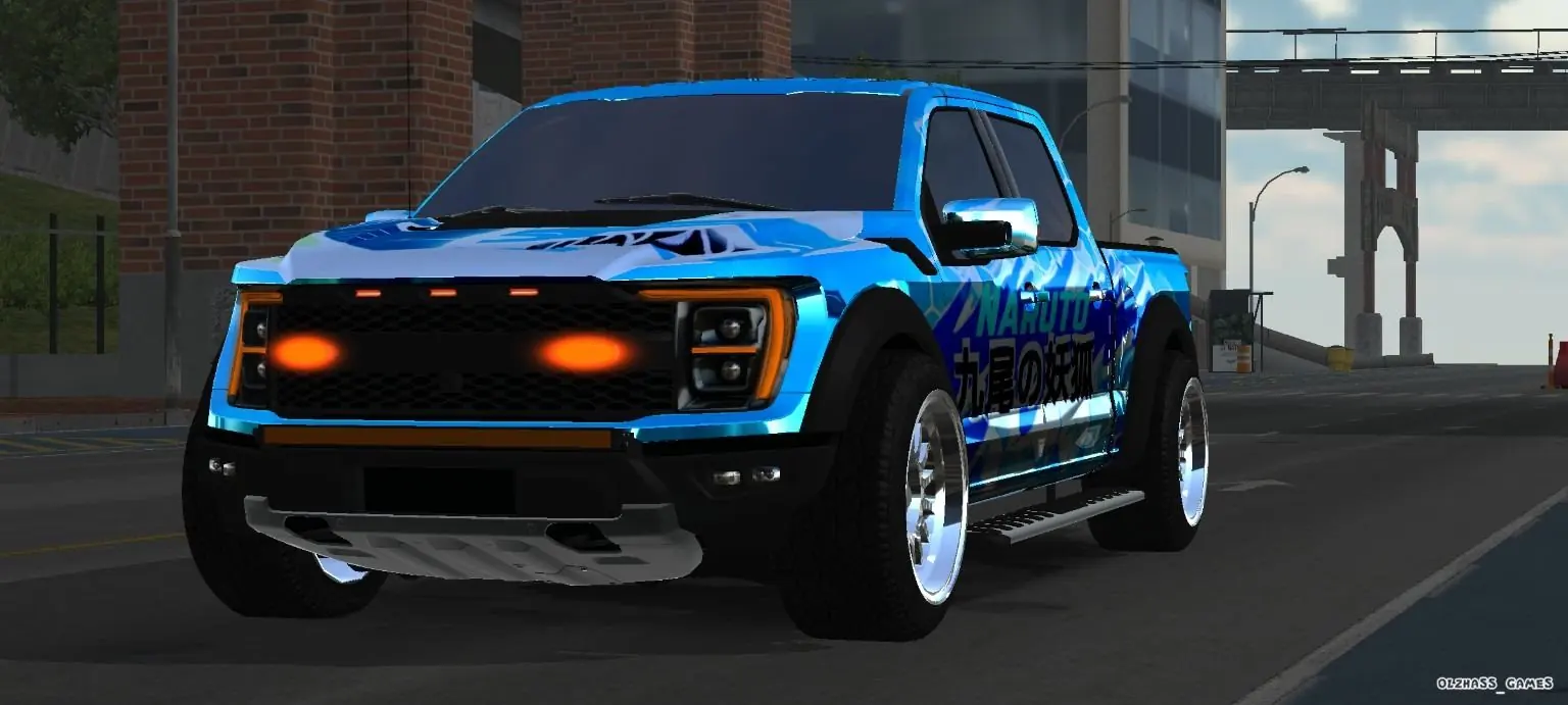 Naruto Blue Custom Pickup front three-quarter view