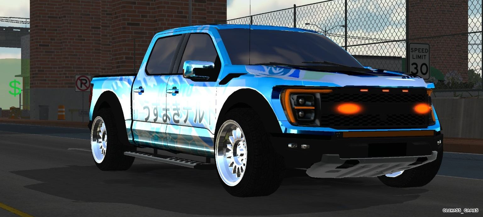 Naruto Blue Custom Pickup opposite front view